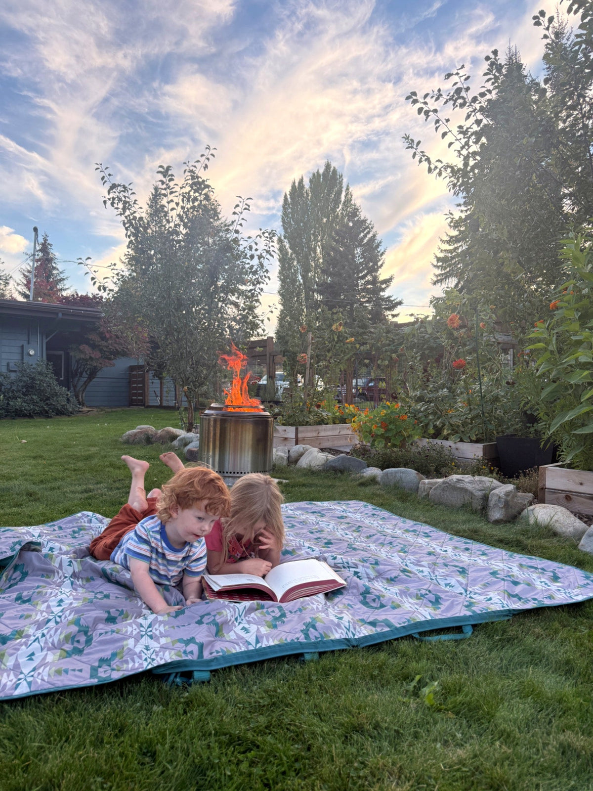 Reading The Secret Garden by the Fire